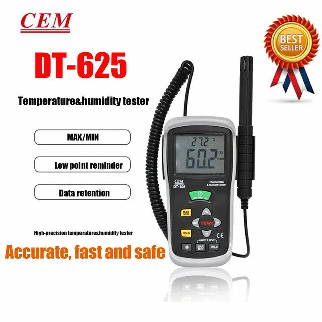 CEM DT-83 DT-322 DT-615 DT-625 DT-3321 DT-321S Professional Temperature & Humidity Instrument Dew Point Wet BulbIndustrial Use CEM DT-83 DT-322 DT-615 DT-625 DT-3321 DT-321S Professional Temperature & Humidity Instrument Dew Point Wet BulbIndustrial Use